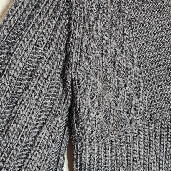 Grey Alpaca Blend Y2K Cardigan Medium - Picture 4 of 7